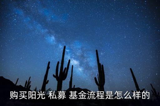 購(gòu)買(mǎi)陽(yáng)光 私募 基金流程是怎么樣的