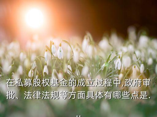 在私募股權(quán)基金的成立過程中,政府審批、法律法規(guī)等方面具體有哪些點(diǎn)是...