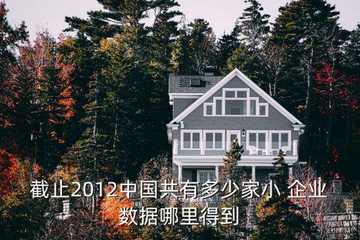 截止2012中國共有多少家小 企業(yè)數(shù)據哪里得到
