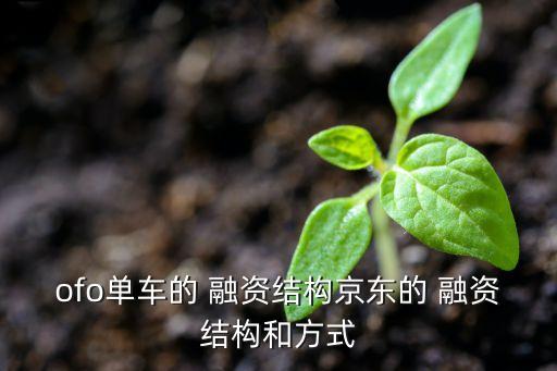 ofo單車的 融資結構京東的 融資結構和方式