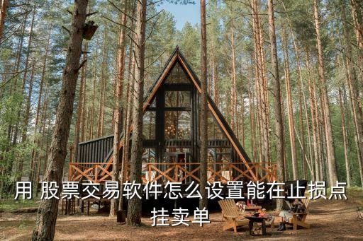 用 股票交易軟件怎么設(shè)置能在止損點(diǎn)掛賣(mài)單