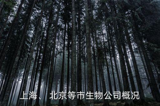 上海、 北京等市生物公司概況