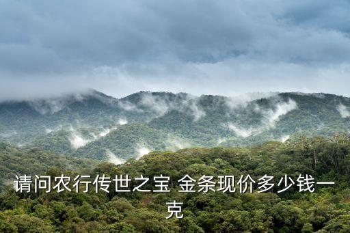 請問農(nóng)行傳世之寶 金條現(xiàn)價多少錢一克