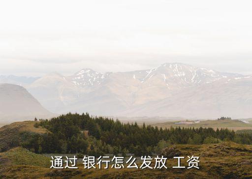 通過(guò) 銀行怎么發(fā)放 工資