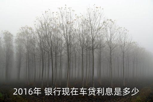 2016年 銀行現(xiàn)在車(chē)貸利息是多少