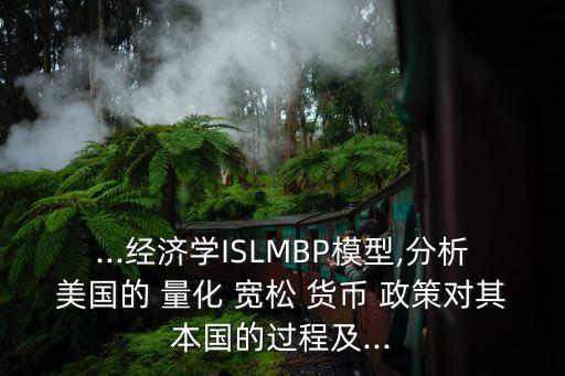 ...經(jīng)濟(jì)學(xué)ISLMBP模型,分析美國的 量化 寬松 貨幣 政策對(duì)其本國的過程及...