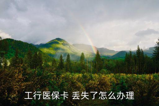 工行醫(yī)?？?丟失了怎么辦理