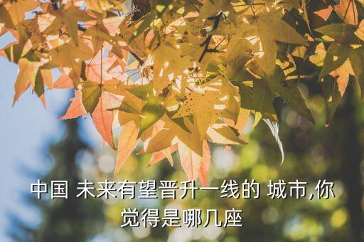 中國(guó) 未來有望晉升一線的 城市,你覺得是哪幾座
