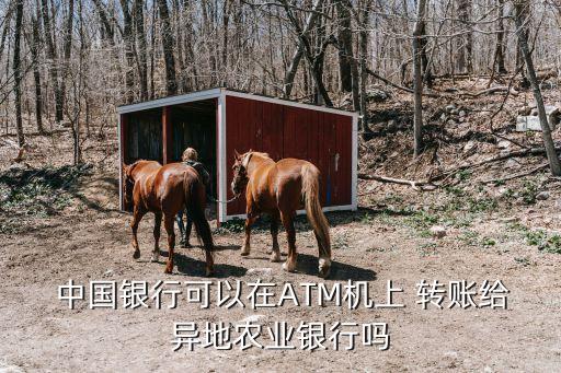  中國銀行可以在ATM機上 轉賬給異地農業(yè)銀行嗎