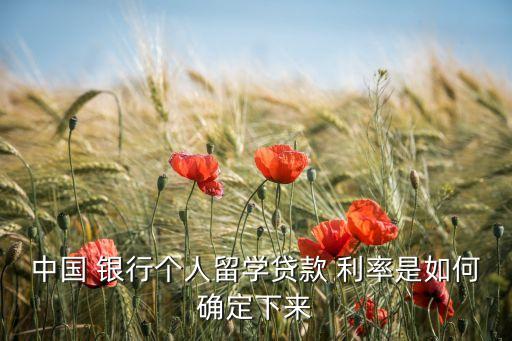 中國(guó) 銀行個(gè)人留學(xué)貸款 利率是如何確定下來(lái)