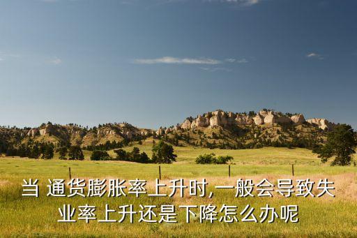 當(dāng) 通貨膨脹率上升時(shí),一般會導(dǎo)致失業(yè)率上升還是下降怎么辦呢