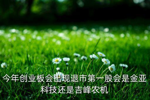 今年創(chuàng)業(yè)板會出現退市第一股會是金亞科技還是吉峰農機