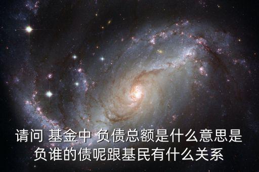 基金的負(fù)債,基金負(fù)債了說(shuō)明是什么情況