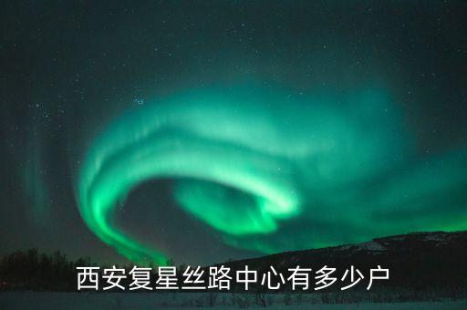 西安復(fù)星絲路中心有多少戶(hù)
