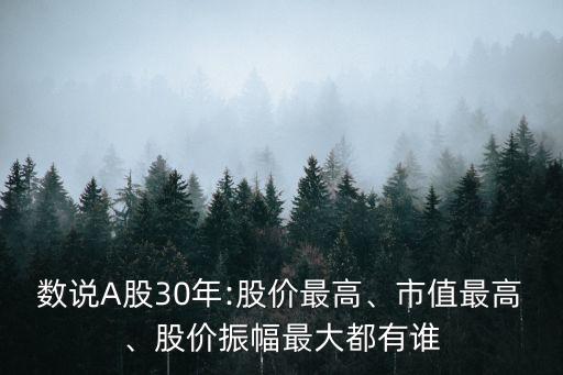 數(shù)說A股30年:股價最高、市值最高、股價振幅最大都有誰