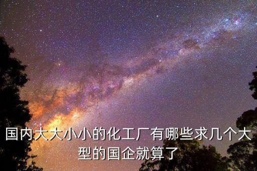 國內(nèi)大大小小的化工廠有哪些求幾個(gè)大型的國企就算了