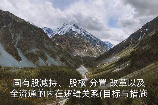 國有股減持、 股權 分置 改革以及全流通的內在邏輯關系(目標與措施