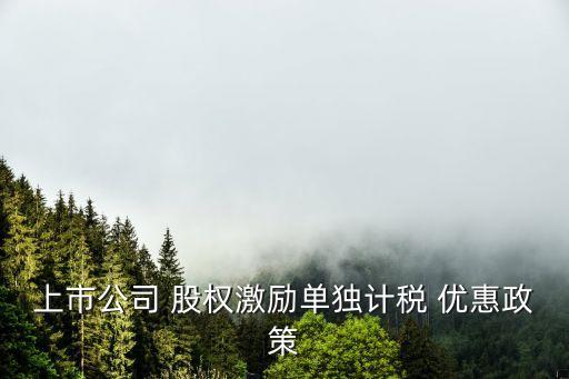 上市公司 股權(quán)激勵單獨(dú)計稅 優(yōu)惠政策