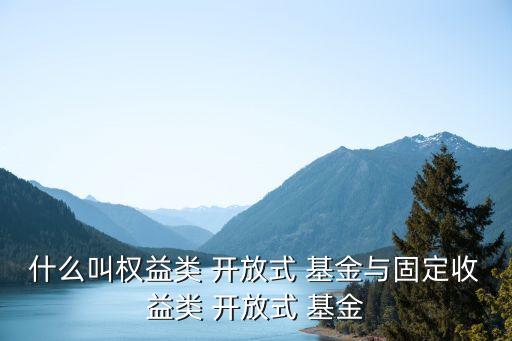 開(kāi)放式基金是什么