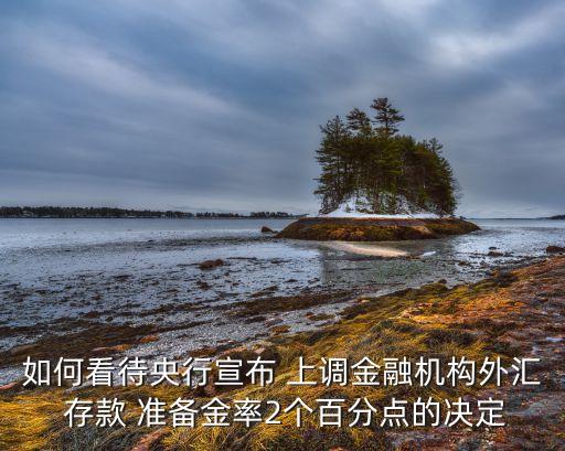 如何看待央行宣布 上調(diào)金融機構(gòu)外匯 存款 準(zhǔn)備金率2個百分點的決定