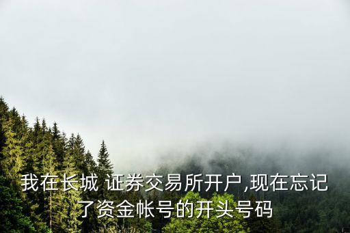 我在長(zhǎng)城 證券交易所開(kāi)戶(hù),現(xiàn)在忘記了資金帳號(hào)的開(kāi)頭號(hào)碼