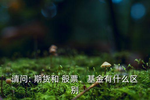 請(qǐng)問(wèn): 期貨和 股票、基金有什么區(qū)別