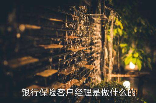  銀行保險客戶經(jīng)理是做什么的