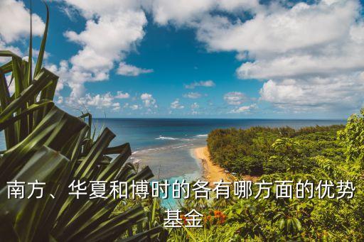 南方、華夏和博時(shí)的各有哪方面的優(yōu)勢(shì) 基金