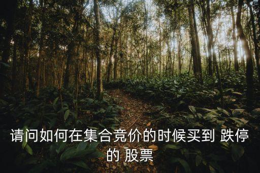 跌停的股票怎么買(mǎi),跌停股票第二天賣(mài)出的技巧