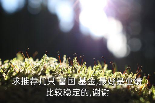 求推薦幾只 富國 基金,最好是業(yè)績(jī)比較穩(wěn)定的,謝謝