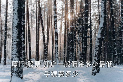  廈門 股票 開(kāi)戶一般傭金多少最低手續(xù)費(fèi)多少