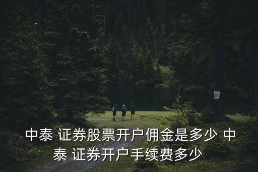  中泰 證券股票開(kāi)戶(hù)傭金是多少 中泰 證券開(kāi)戶(hù)手續(xù)費(fèi)多少