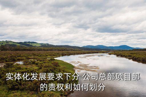 實體化發(fā)展要求下分 公司總部項目部的責權利如何劃分