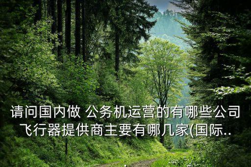請問國內(nèi)做 公務(wù)機(jī)運營的有哪些公司飛行器提供商主要有哪幾家(國際...