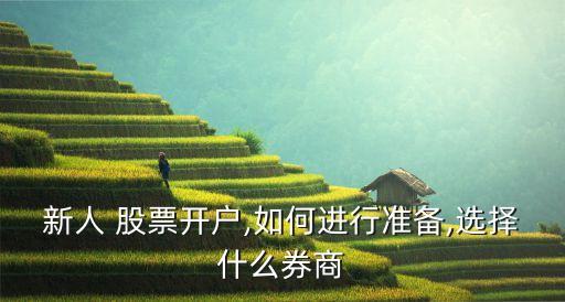 新人 股票開戶,如何進行準備,選擇什么券商