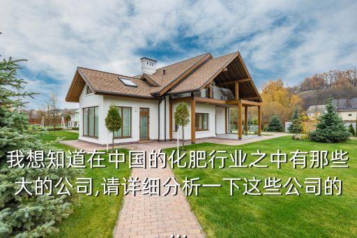 我想知道在中國的化肥行業(yè)之中有那些大的公司,請(qǐng)?jiān)敿?xì)分析一下這些公司的...