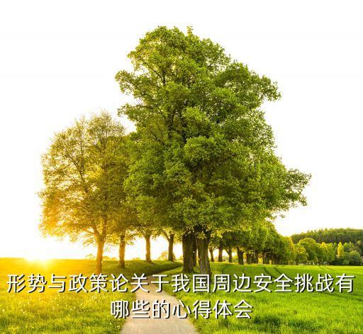 形勢(shì)與政策論關(guān)于我國周邊安全挑戰(zhàn)有哪些的心得體會(huì)