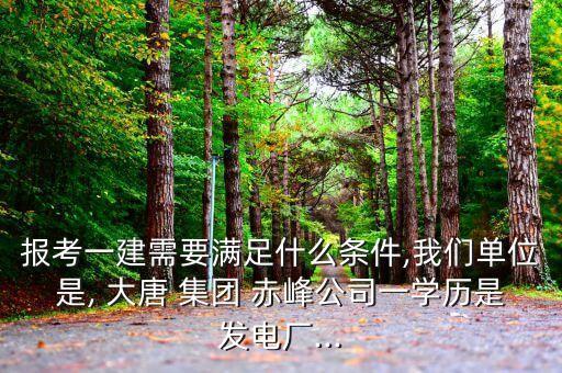 報考一建需要滿足什么條件,我們單位是, 大唐 集團 赤峰公司一學(xué)歷是發(fā)電廠...
