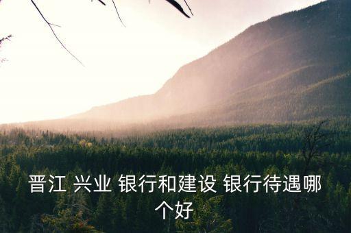 晉江 興業(yè) 銀行和建設 銀行待遇哪個好