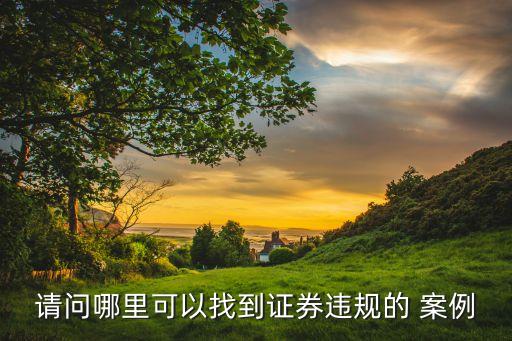 上市公司內幕交易案例