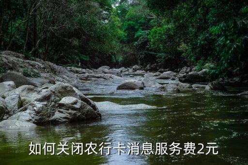 如何關閉農(nóng)行卡消息服務費2元