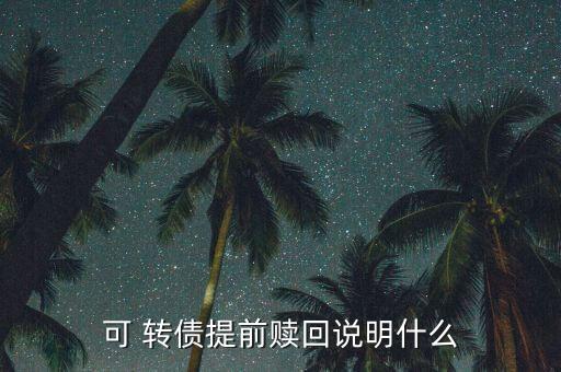 可 轉債提前贖回說明什么