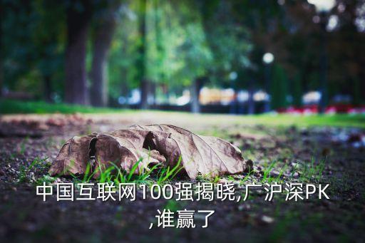 中國(guó)互聯(lián)網(wǎng)100強(qiáng)揭曉,廣滬深PK,誰贏了