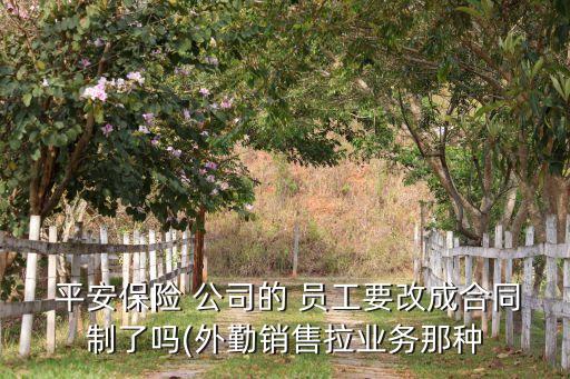  平安保險(xiǎn) 公司的 員工要改成合同制了嗎(外勤銷(xiāo)售拉業(yè)務(wù)那種