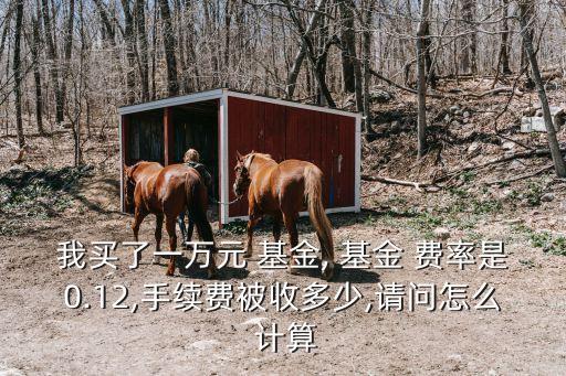 我買了一萬(wàn)元 基金, 基金 費(fèi)率是0.12,手續(xù)費(fèi)被收多少,請(qǐng)問(wèn)怎么 計(jì)算