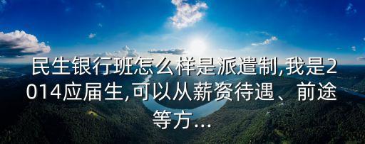  民生銀行班怎么樣是派遣制,我是2014應(yīng)屆生,可以從薪資待遇、前途等方...