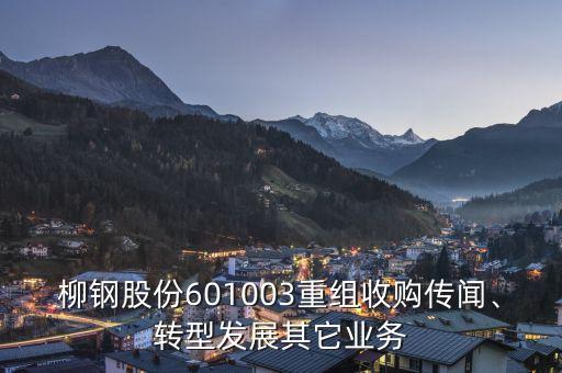 柳鋼股份601003重組收購(gòu)傳聞、轉(zhuǎn)型發(fā)展其它業(yè)務(wù)