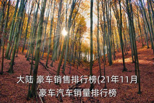 大陸 豪車(chē)銷(xiāo)售排行榜(21年11月 豪車(chē)汽車(chē)銷(xiāo)量排行榜