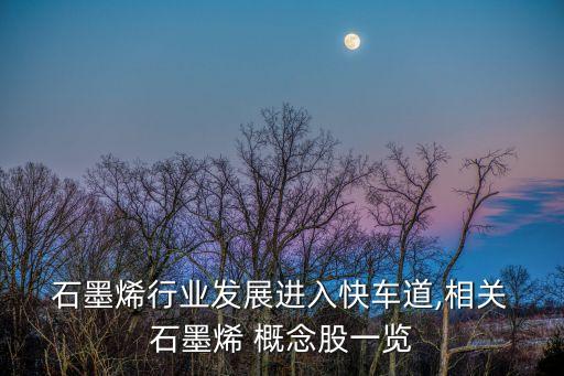  石墨烯行業(yè)發(fā)展進(jìn)入快車(chē)道,相關(guān) 石墨烯 概念股一覽