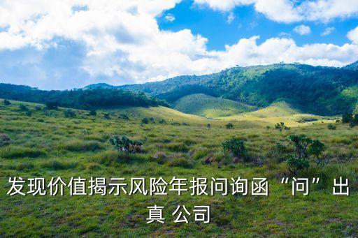 發(fā)現(xiàn)價值揭示風(fēng)險年報問詢函“問”出真 公司